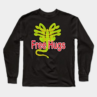 alien free hugs green Long Sleeve T-Shirt